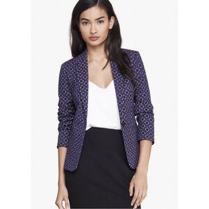 EXPRESS Blue Floral Diamond print suit Blazer. Sz. 6